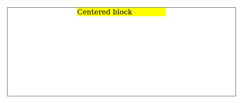 Centered block container